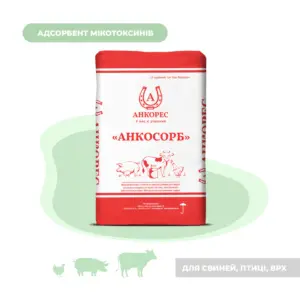 Адсорбент мікотоксинів для свиней, птиці, ВРХ «Анкосорб» Ankores (10кг)