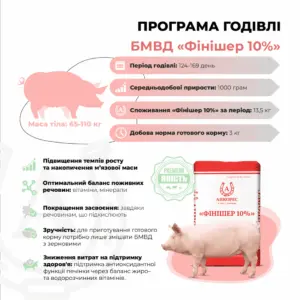 БМВД для свиней від 65 до 110 кг «Фінішер 10%» Ankores (25 кг) - Зображення 2