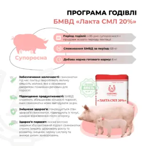 БМВД для свиноматок лактуючих «Лакта СМЛ 20%» Ankores (25кг) - Зображення 2