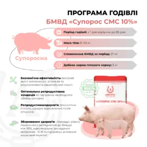 БМВД для свиноматок супоросних «Супорос СМС 10%» Ankores (10кг) - Зображення 2