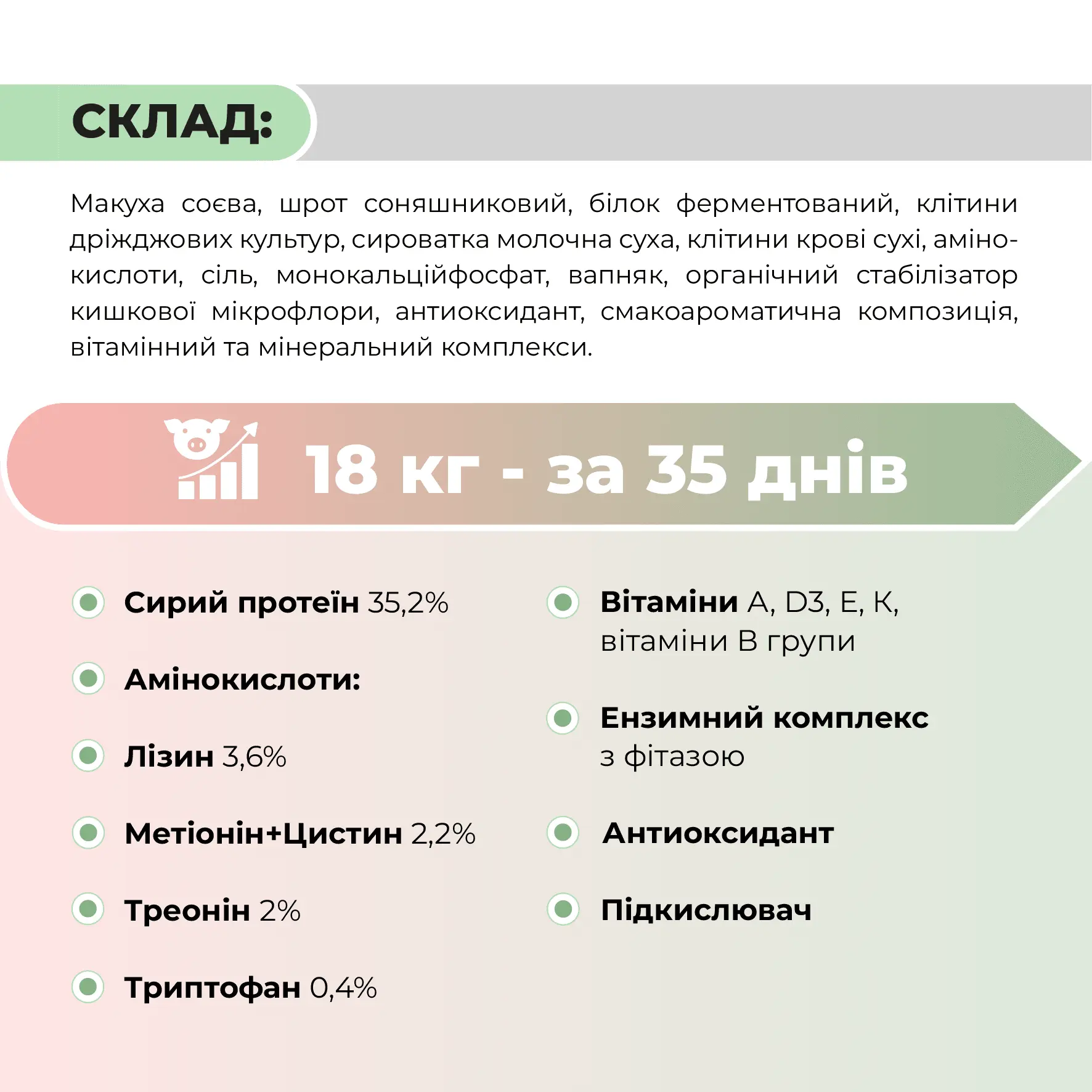 БМВД для поросят від 8 до 15 кг «Суперстарт 30%» Ankores (25кг) - Зображення 4