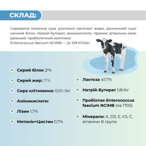 Замінник цільного молока (ЗЦМ) для телят з 4 дня «MAXILAC EFFICIENT» (25кг)